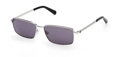 Guess Gu00273 10y Occhiali Da Sole Argentati Per Uomo In Gray