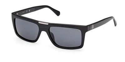 Guess Gu00274 Polarized 01d Occhiali Da Sole Neri Per Uomo In Black