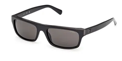 Guess Gu00276 01a Occhiali Da Sole Neri Per Uomo In Black