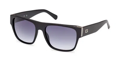 Guess Gu00277 02w Occhiali Da Sole Neri Per Uomo In Black