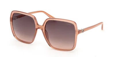 Guess Gu00280 44b Women's Sunglasses Orange Size 57 In Brown
