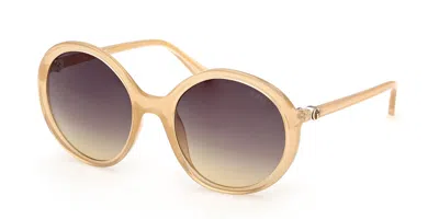 Guess Gu00281 41b Women's Sunglasses Yellow Size 55 In Gray