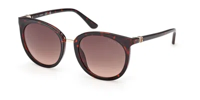 Guess Gu00282 52f Women's Sunglasses Tortoiseshell Size 52 In Brown