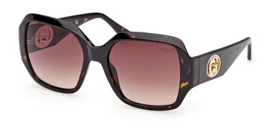 Guess Gu00283 52f Women's Sunglasses Tortoiseshell Size 57 In Brown