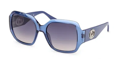 Guess Gu00283 90b Women's Sunglasses Blue Size 57