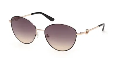 Guess Gu00284 05b Women's Sunglasses Gold Size 58 In Multi