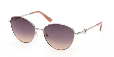 Guess Gu00284 10z Women's Sunglasses Silver Size 58 In Multi