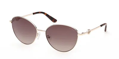 Guess Gu00284 32f Women's Sunglasses Gold Size 58 In Multi