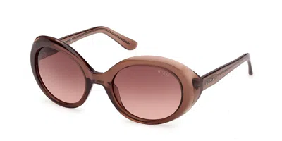 Guess Gu00287 48f Women's Sunglasses Brown Size 53 In Pink