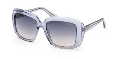 Guess Gu00288 90w Women's Sunglasses Blue Size 55