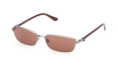Guess Gu00290 08e Women's Sunglasses Gunmetal Size 55 In Metallic