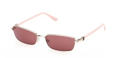 Guess Gu00290 32s Women's Sunglasses Gold Size 55 In Pink