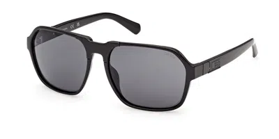 Guess Gu00302 01a Men's Sunglasses Black Size 59
