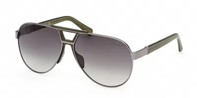 Guess Gu00304 08p Men's Sunglasses Gunmetal Size 63 In Gray