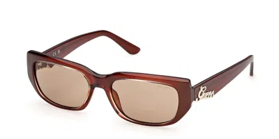 Guess Gu00306 50e Women's Sunglasses Brown Size 54 In Multi