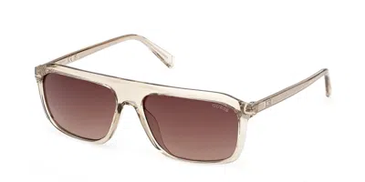 Guess Gu00311 45f Men's Sunglasses Brown Size 57