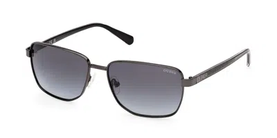 Guess Gu00312 07b Men's Sunglasses Gunmetal Size 58 In Gray