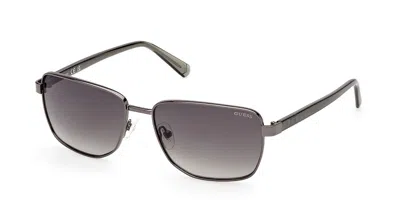 Guess Gu00312 08b Men's Sunglasses Gunmetal Size 58 In Multi