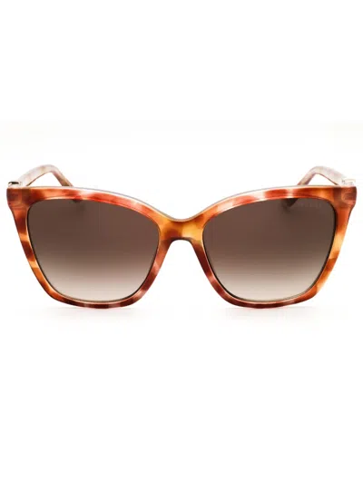 Guess Gu191 Sunglasses In 47f - Light Brown/other / Gradient Brown