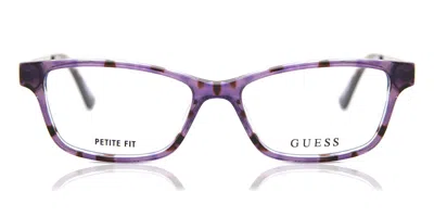 Guess Gu2538 083 Women's Glasses Clear Size 55 - Free Lenses - Blue Light Block Available In Purple Havana