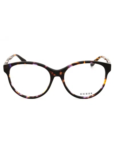Guess Gu2847 Eyeglasses In Violet/other / Clear