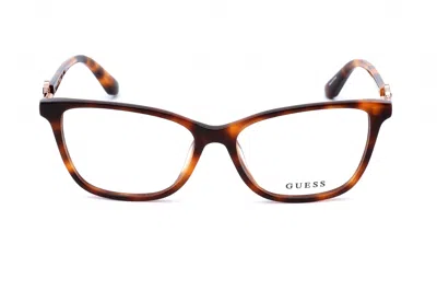 Guess Gu2856-s Eyeglasses In Blonde Havana / Clear Demo Lens
