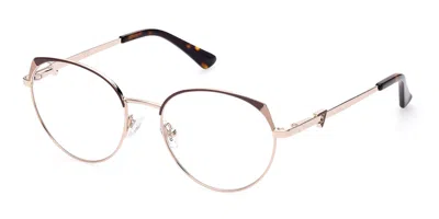 Guess Gu2867 Women's Glasses, Brown, Size 51 In Gold