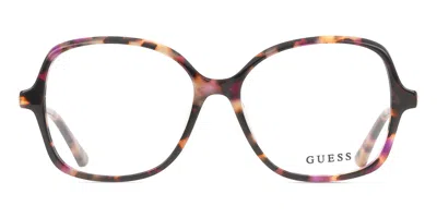 Guess Gu2906 Women's Glasses, Purple, Size 55 In Animal Print