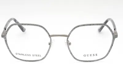 Guess Gu2912 Eyeglasses In Grey/other/clear Demo Lens