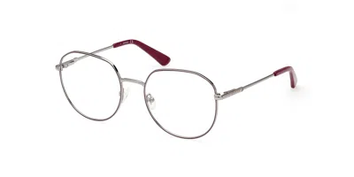 Guess Gu2933 Women's Glasses, Silver, Size 51 In Burgundy