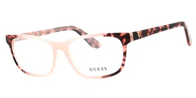 Guess Gu2961-d Asian Fit Women's Glasses, Pink, Size 53 In Multi
