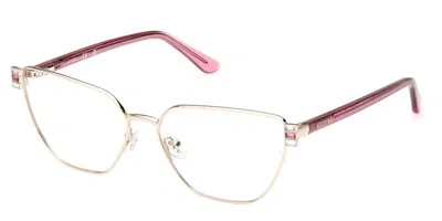 Guess Gu2969 032 Women's Glasses Gold Size 56 - Free Lenses - Blue Light Block Available In Metallic
