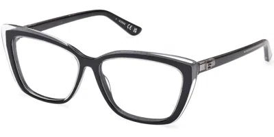 Guess Gu2977 Women's Glasses, Clear, Size 55 In Black