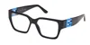 Guess Blue Unisex Optical Frames In Black