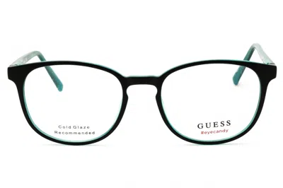 Guess Gu3009 Eyeglasses In Black Blue / Clear Demo Lens