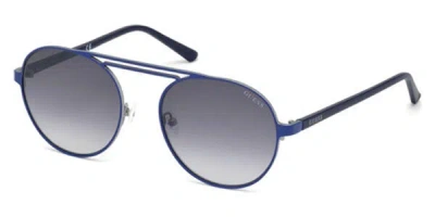 Guess Gu3028 91b Men's Sunglasses White Size 55 In Blue
