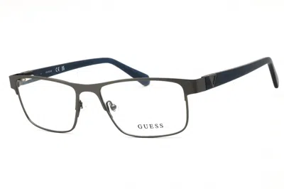 Guess Gu50003 Metal Rectangle Eyeglasses In Blue