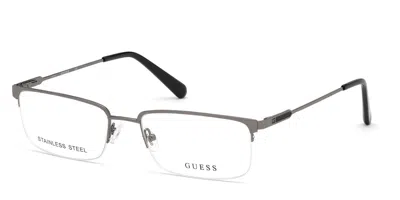 Guess Gu50005 008 Occhiali Da Vista Grigi Per Uomo (solo Montatura) In Black
