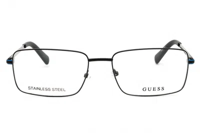 Guess Gu50042 Eyeglasses In Matte Black/clear Demo Lens