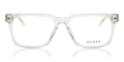 Guess Gu50059 026 Men's Glasses White Size 53 - Free Lenses - Blue Light Block Available In Transparent