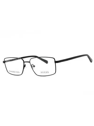 Guess Gu50061 Eyeglasses In 002 - Matte Black/clear Demo Lens