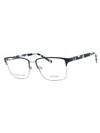 Guess Gu50070 Rectangular Eyeglasses For Men In Metallic