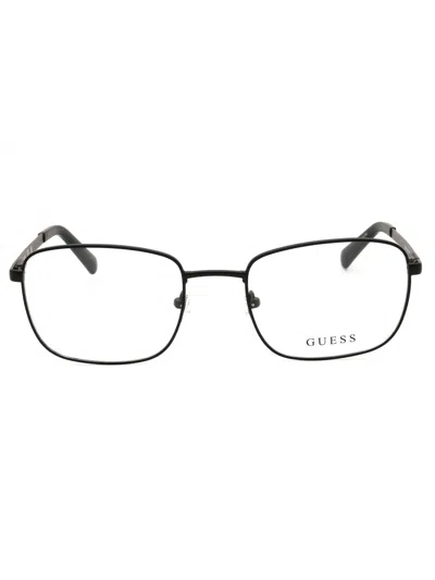 Guess Gu50074 Eyeglasses In Blue/other/clear Demo Lens