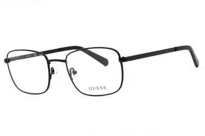 Guess Gu50074 Metal Rectangular Eyeglasses In Black