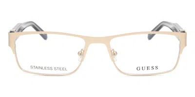 Guess Gu50082 Men's Glasses, Gold, Size 56 In Transparent