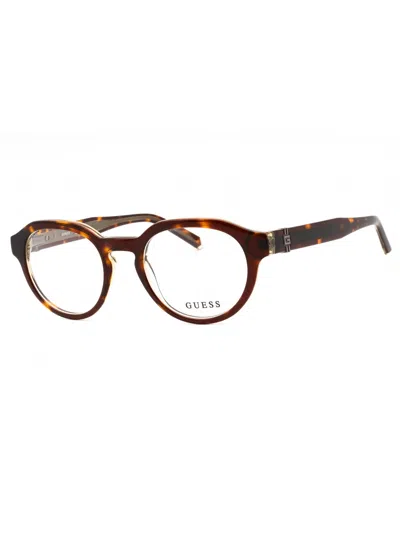 Guess Gu50083 Eyeglasses In 052 - Dark Havana/clear Demo Lens