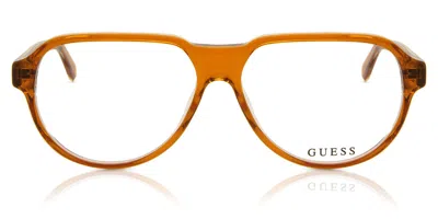 Guess Gu50090 Men's Glasses, Clear, Size 56 In Brown