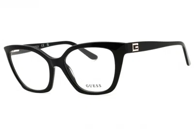 Guess Gu50111 Cat-eye Acetate Eyeglasses In Black