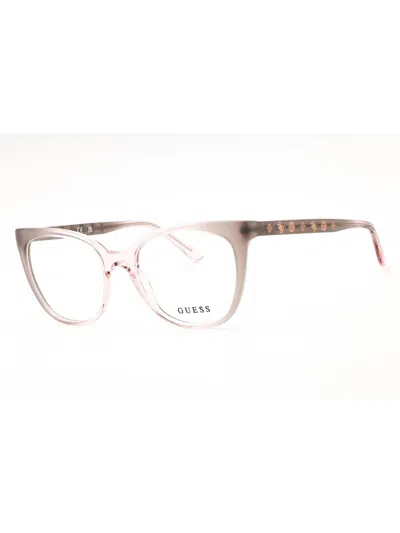 Guess Gu50114 Eyeglasses In 053 - Blonde Havana/clear Demo Lens