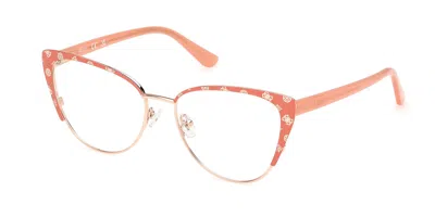 Guess Gu50121 Women's Glasses, Gold, Size 53 In Orange